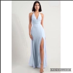 Jenny yoo Bryce chiffon long dress whisper blue 16